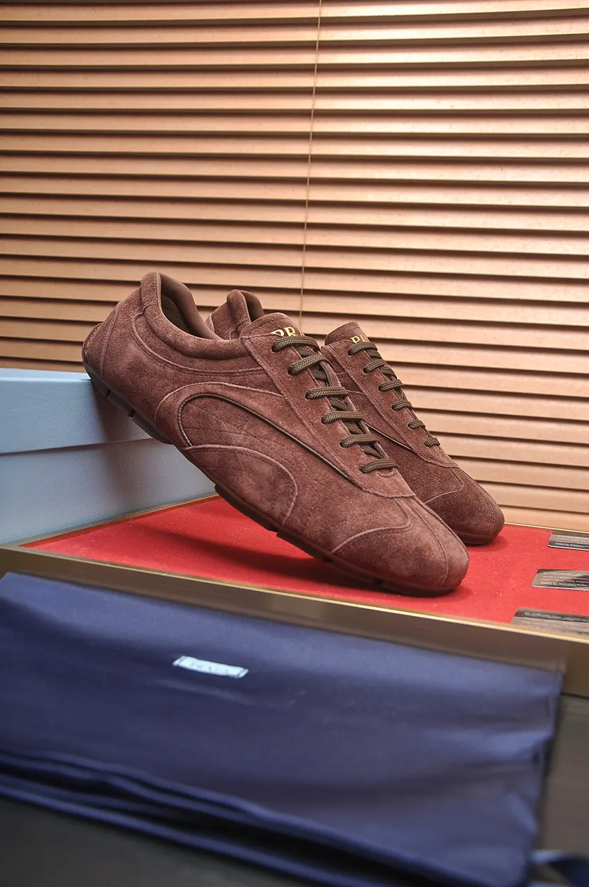 Men's shoes 💰560💶【PRADA】Prada casual shoes for couples, originally developed 1:1, made of high-mercerized cowhide with imported cowhide, silk sheepskin lining, rubber outsole, comfortable and soft on the feet, size for women: 35 to 40. Male 38 to 48💰🔥🔥🔥🔥🔥